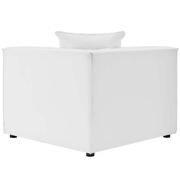Saybrook White Aluminum 6-Piece Outdoor Sectional Sofa