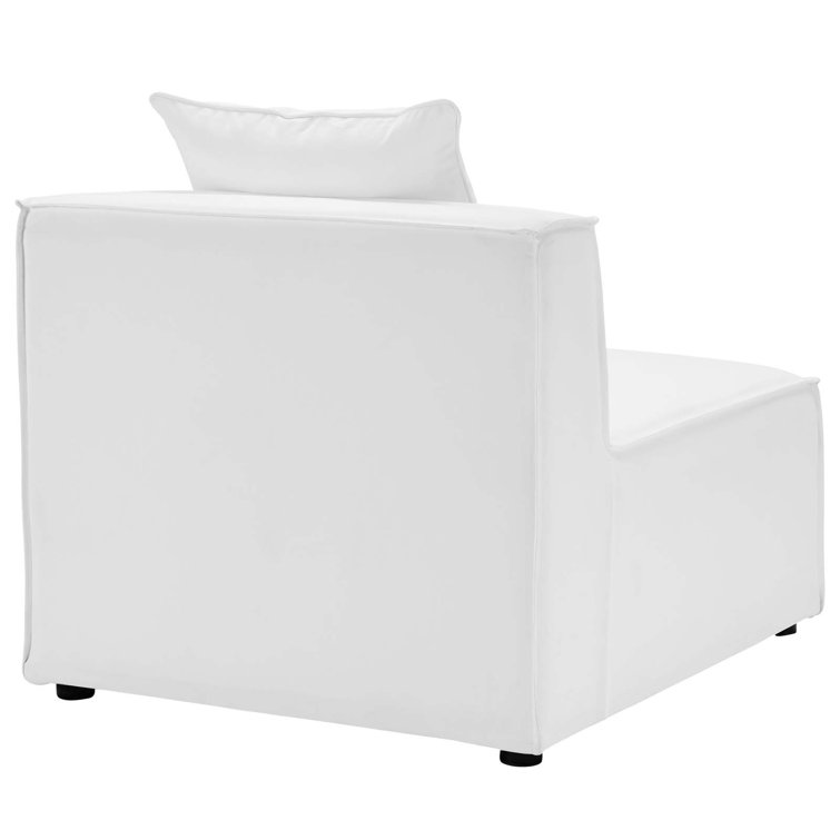 Saybrook White Aluminum 6-Piece Outdoor Sectional Sofa