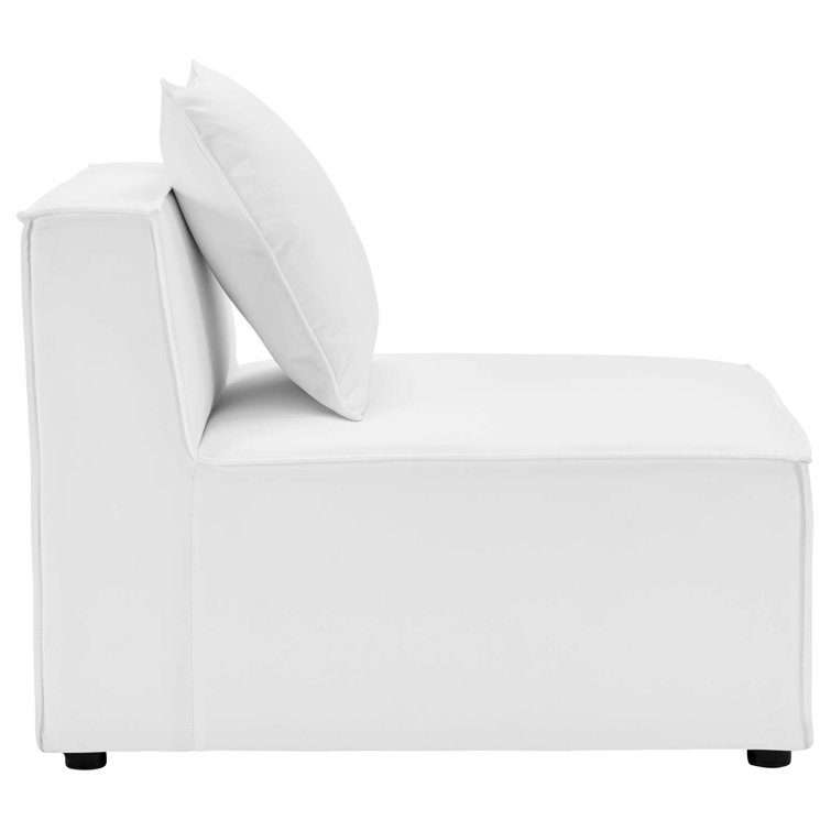 Saybrook White Aluminum 6-Piece Outdoor Sectional Sofa