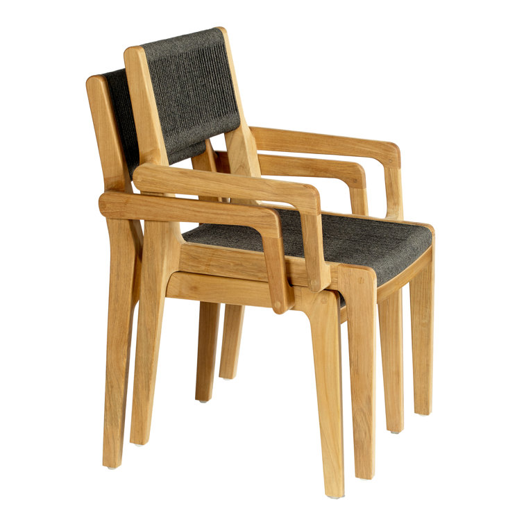 Skagen Teak and Rope Outdoor Dining Armchair