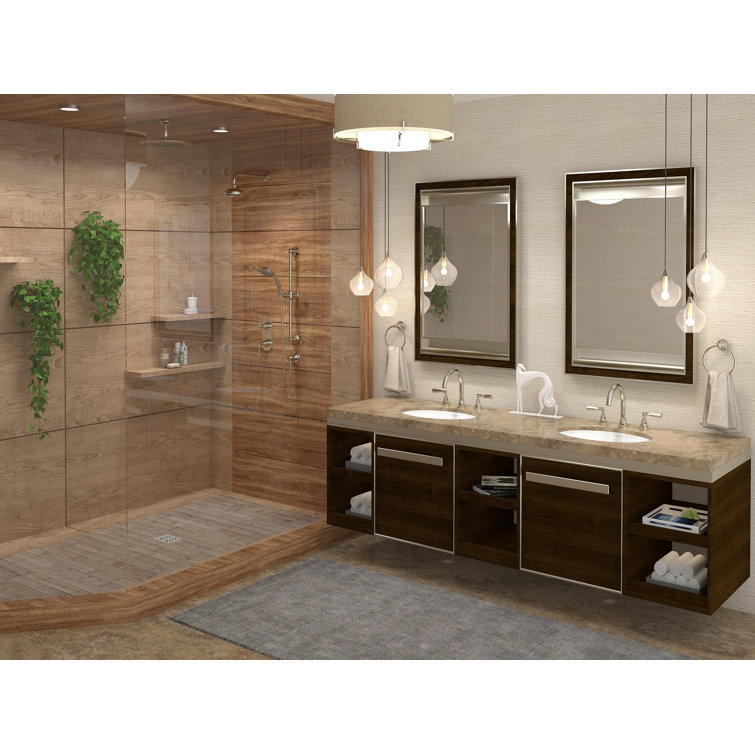 Elegante 8'' Polished Nickel Transitional Widespread Faucet