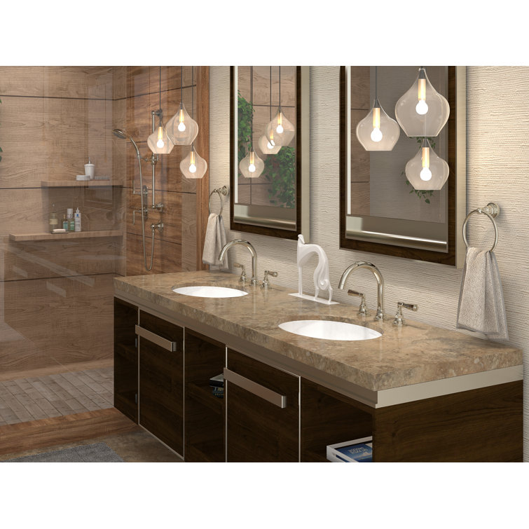 Elegante 8'' Polished Nickel Transitional Widespread Faucet