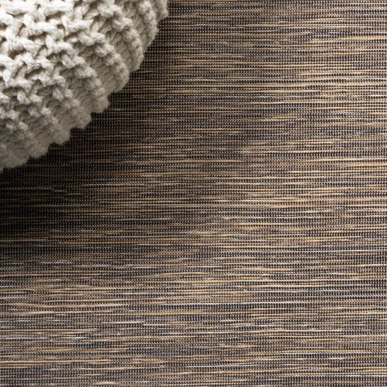 Ethan Easy-Care Brown Synthetic 6' Square Area Rug