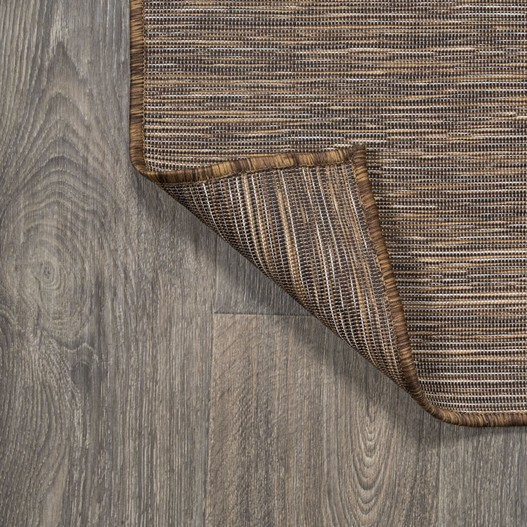 Ethan Easy-Care Brown Synthetic 6' Square Area Rug