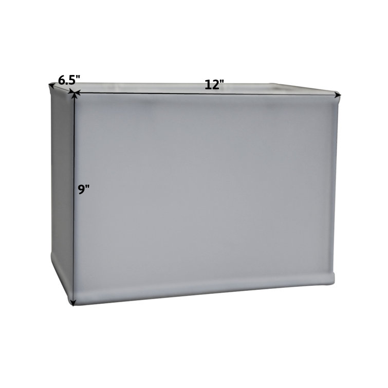 Premium White Linen 12" Rectangular Drum Lamp Shade