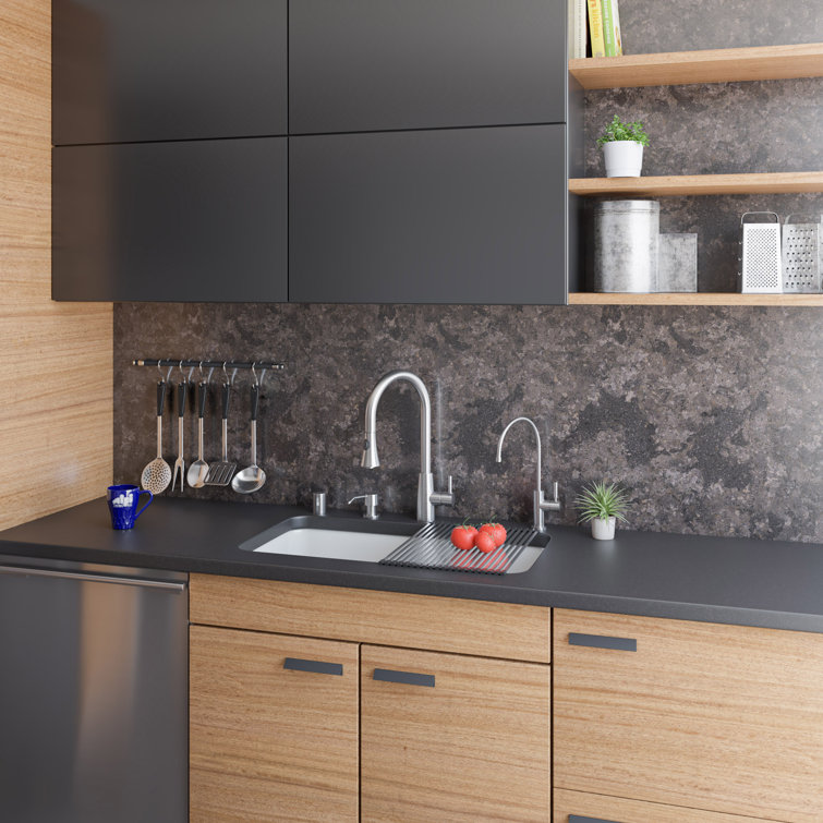 Brushed Stainless Steel Pull Down Kitchen Faucet with Spray