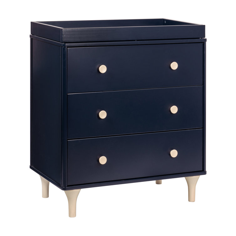 Lolly Navy and Natural 3-Drawer Sustainable Pine Dresser
