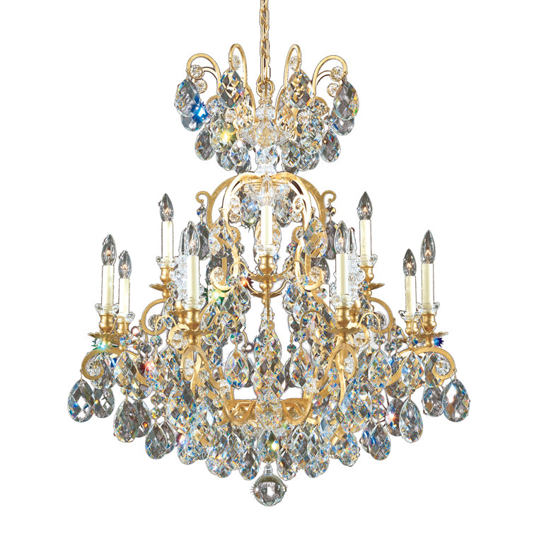 Renaissance 13-Light Heirloom Gold Heritage Crystal Chandelier