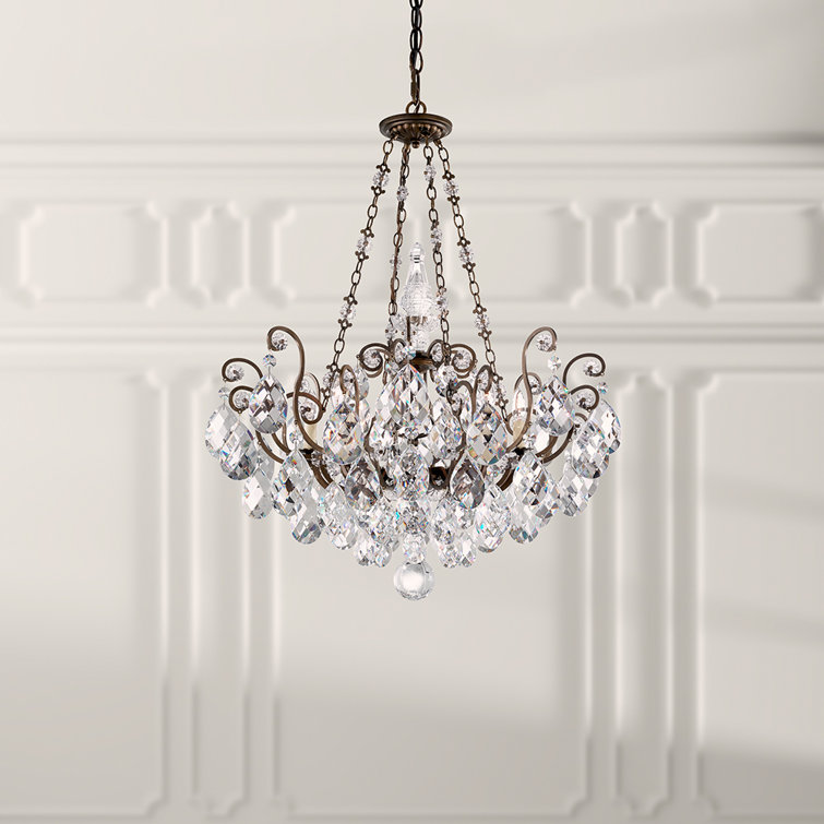 Renaissance Etruscan Gold 8-Light Empire Chandelier with Clear Crystals