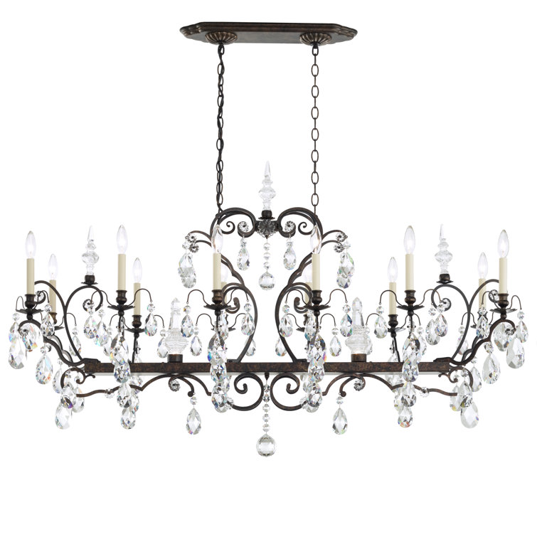 Heirloom Bronze Renaissance 13-Light Chandelier with Clear Heritage Crystal