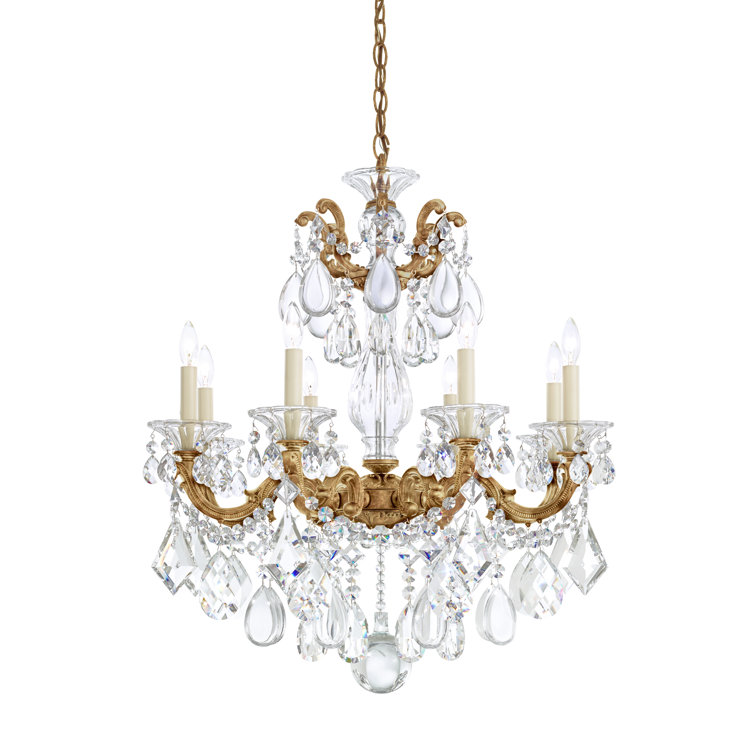 La Scala French Gold 8-Light Traditional Crystal Chandelier