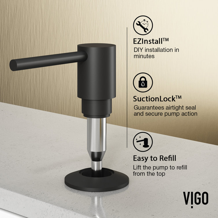 Matte Black Brass Pull-Down Kitchen Faucet with Soap Dispenser