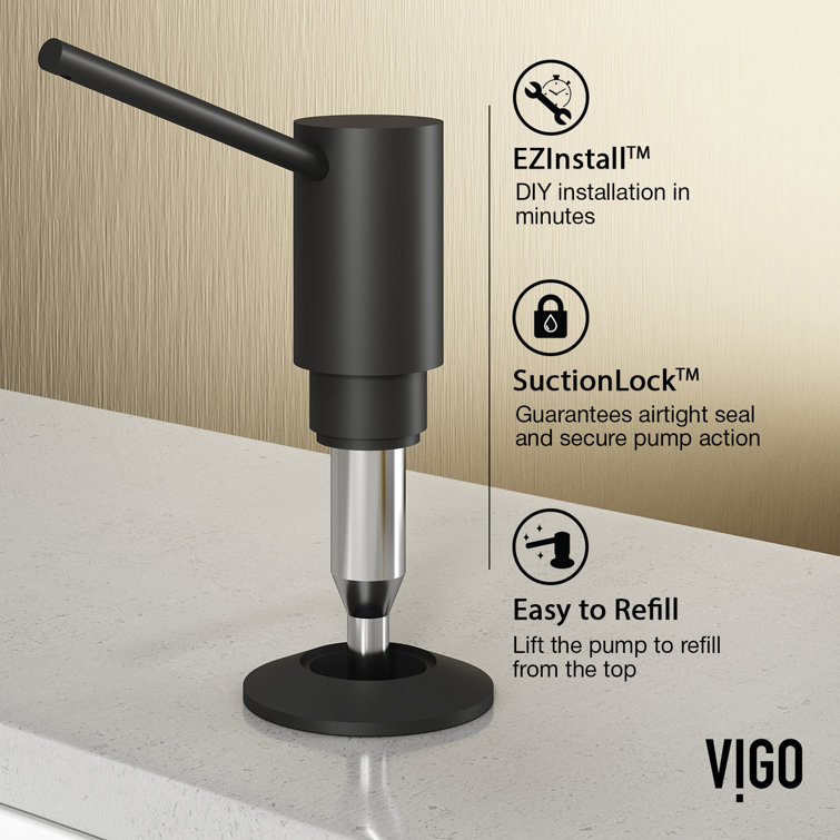 Matte Black 17" Pull-Down Kitchen Faucet with Soap Dispenser