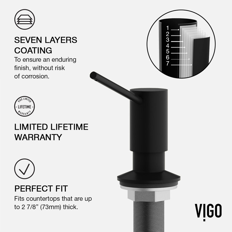 Matte Black 17" Pull-Down Kitchen Faucet with Soap Dispenser