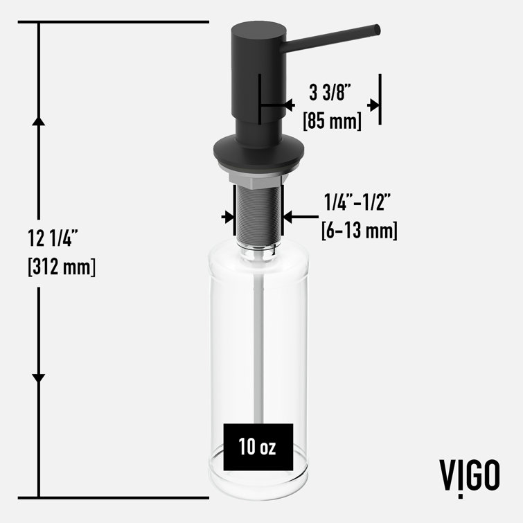 Matte Black 17" Pull-Down Kitchen Faucet with Soap Dispenser