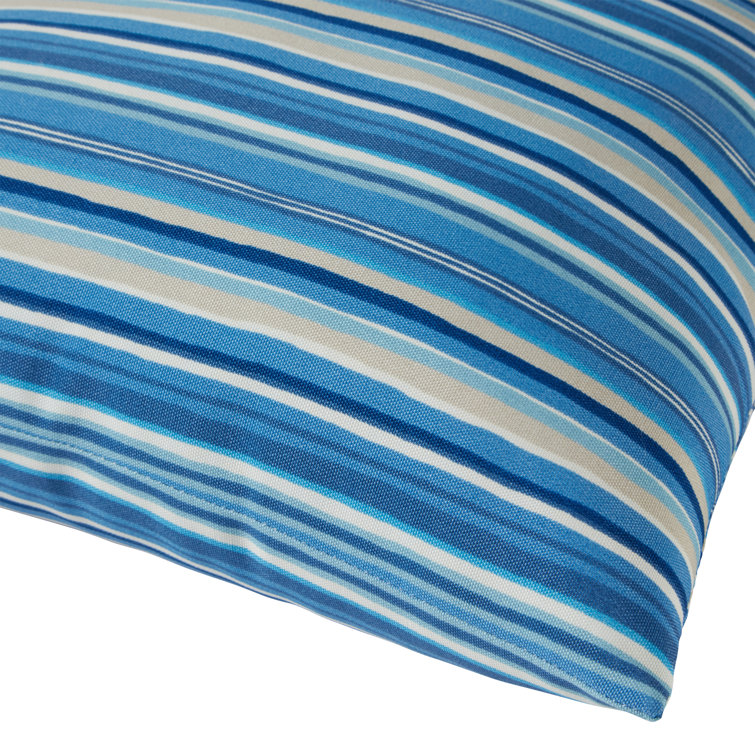 Sapphire Stripe Outdoor Lumbar Throw Pillow Set