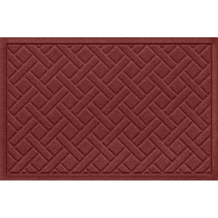 Charcoal Lattice Pattern Outdoor Rubber Door Mat