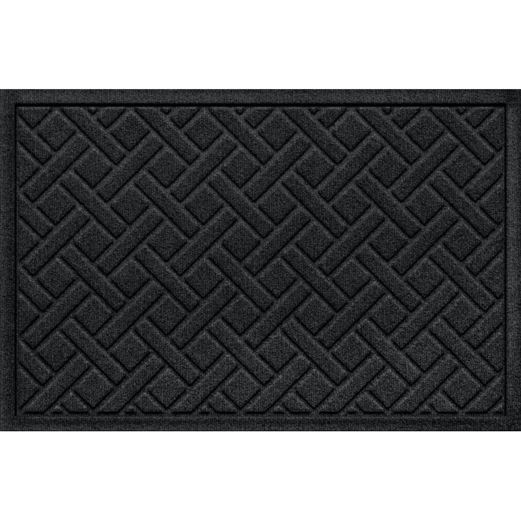 Charcoal Lattice Pattern Outdoor Rubber Door Mat