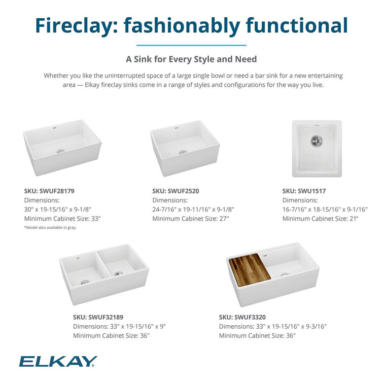 Gloss White Fireclay Farmhouse Single Bowl Kitchen Sink