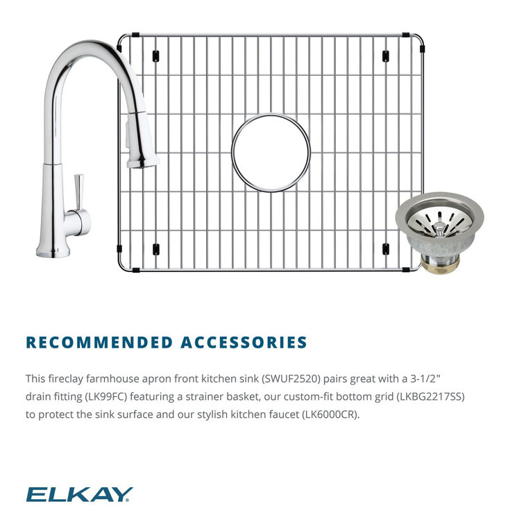 Elkay White Fireclay Tall Apron Farmhouse Sink