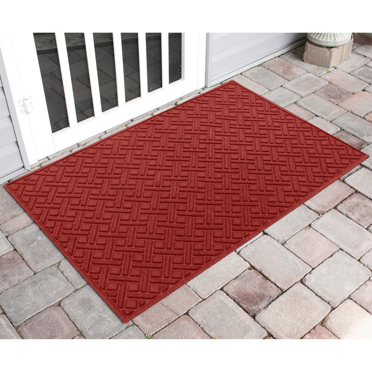 Charcoal Lattice Pattern Outdoor Rubber Door Mat