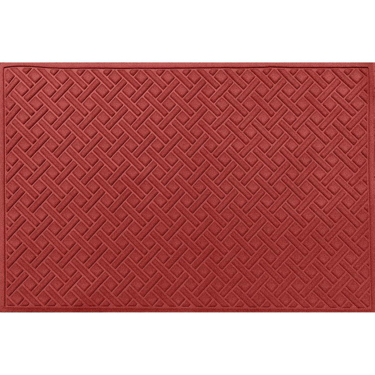 Charcoal Lattice Pattern Outdoor Rubber Door Mat