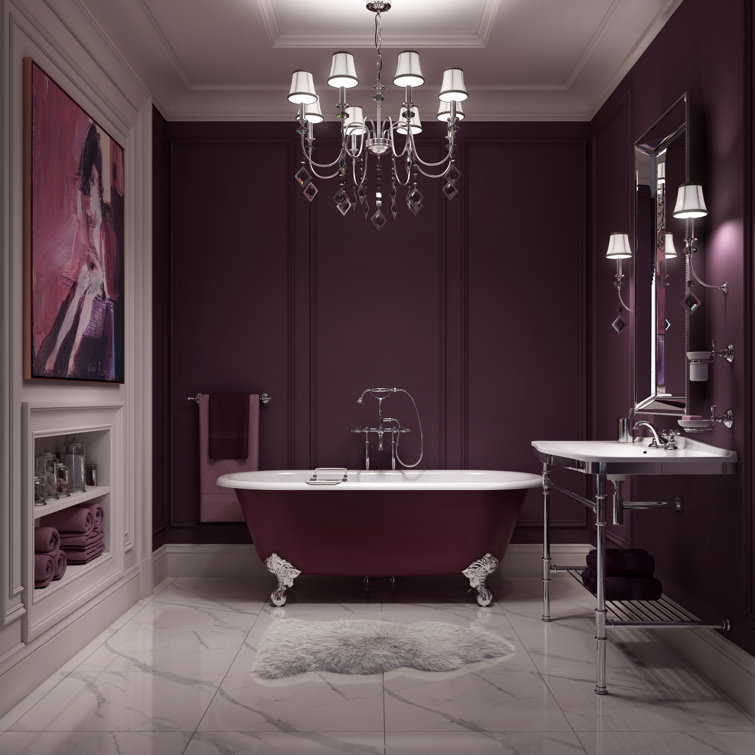 Italian Brass Floor Mounted Tub Filler with Handshower