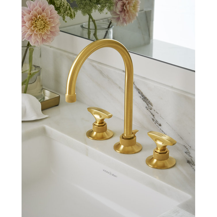 Elegant Transitional 8" Polished Nickel Widespread Bathroom Faucet