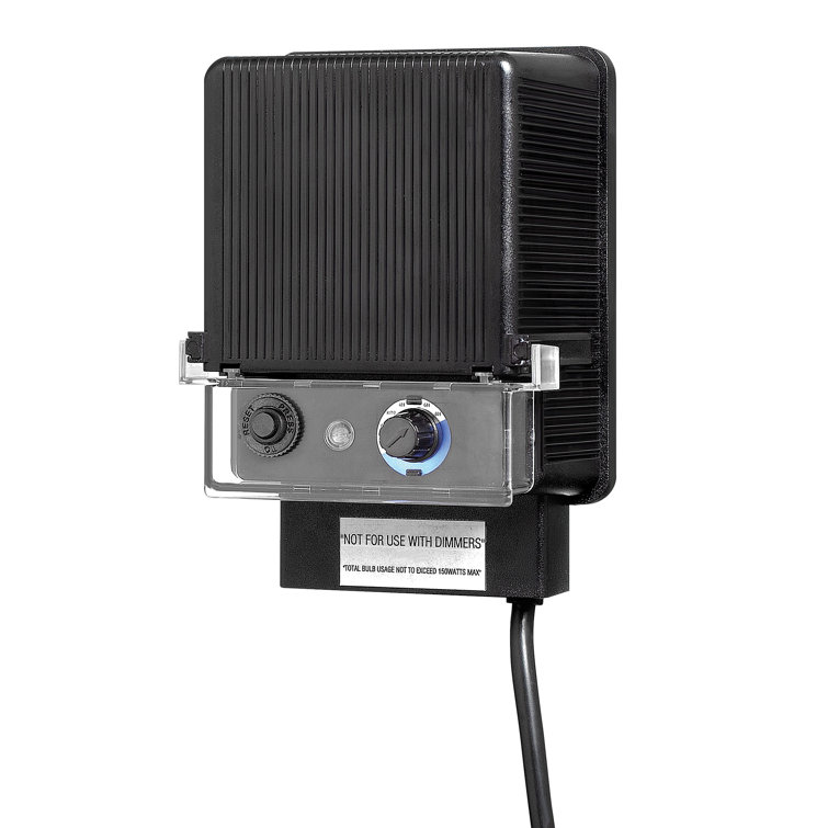 Black Resin Low Voltage Landscape Lighting Transformer