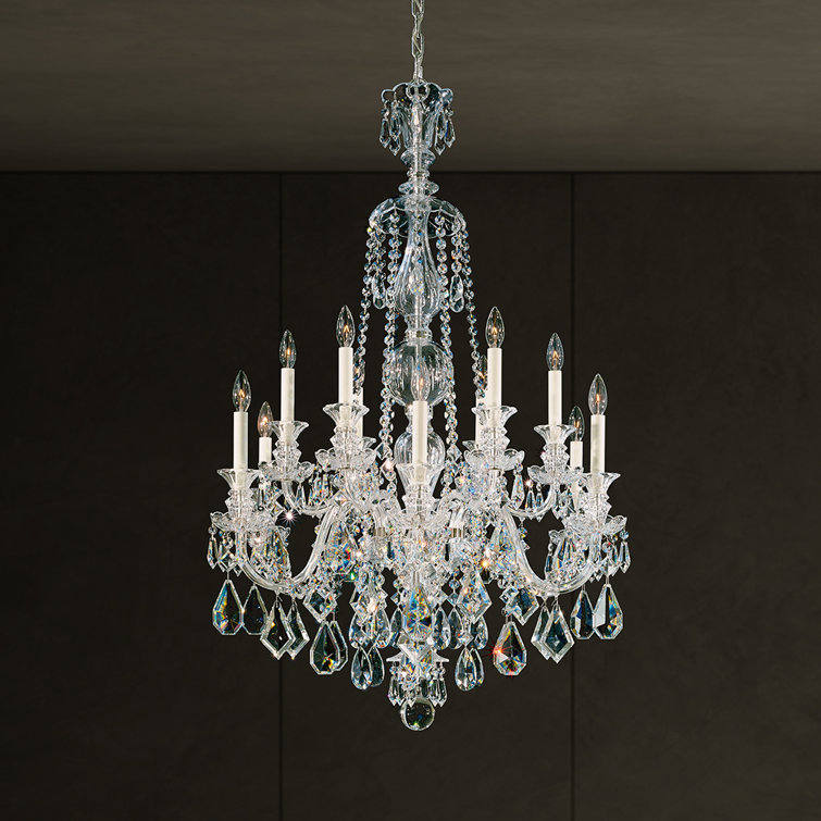 Hamilton Elegance 44" Black Crystal Traditional Chandelier