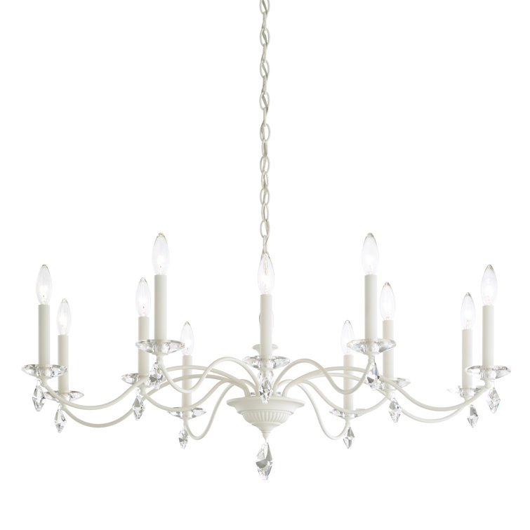 Emilea Etruscan Gold 12-Light Chandelier with Clear Optic Crystals