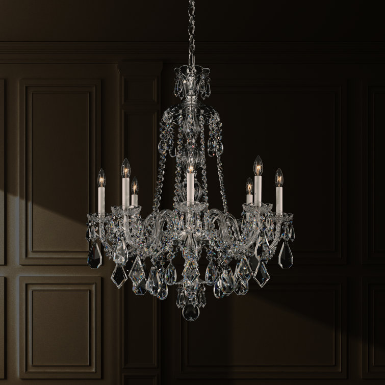 Hamilton 28'' Jet Black and Crystal Traditional Chandelier