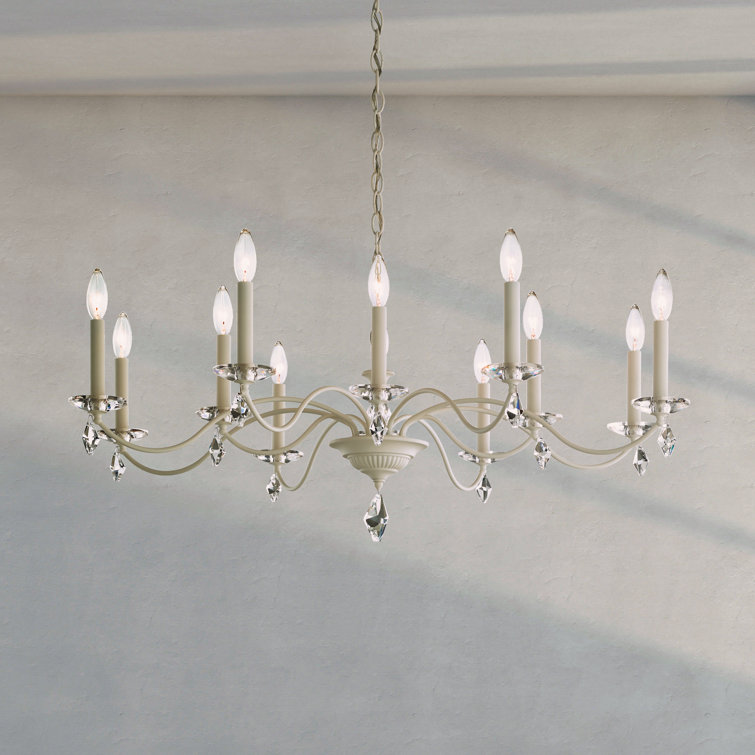 Emilea Etruscan Gold 12-Light Chandelier with Clear Optic Crystals