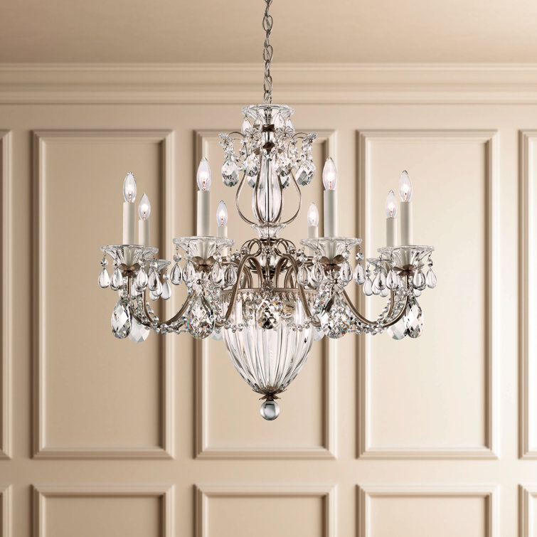 Bagatelle Antique Silver 11-Light Crystal Chandelier