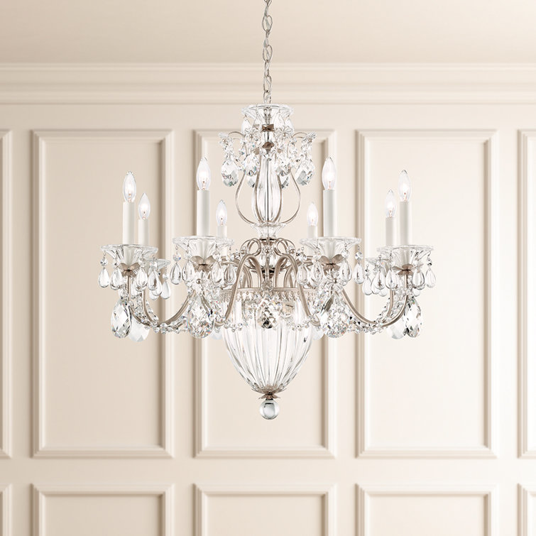 Bagatelle Antique Silver 11-Light Crystal Chandelier