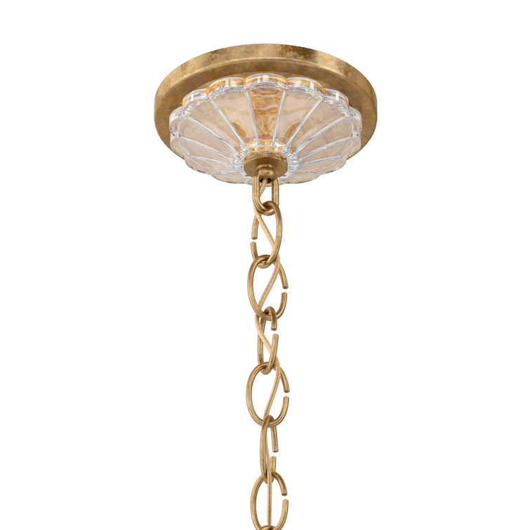 Elysian 6-Light French Gold Chandelier with Clear Heritage Crystals