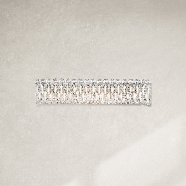Sarella 6-Light White Heritage Crystal Dimmable Wall Sconce