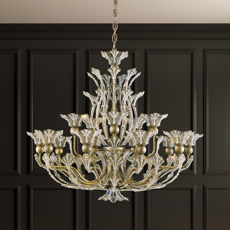 Etruscan Gold 16-Light Crystal Chandelier with Swarovski Elements
