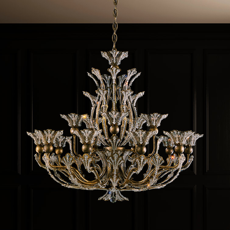 Etruscan Gold 16-Light Crystal Chandelier with Swarovski Elements