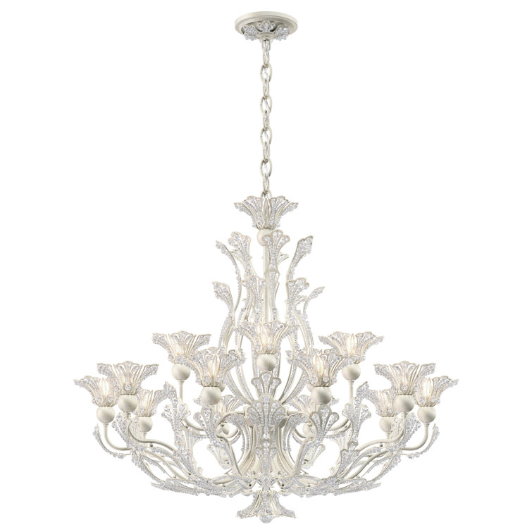 Etruscan Gold 16-Light Crystal Chandelier with Swarovski Elements