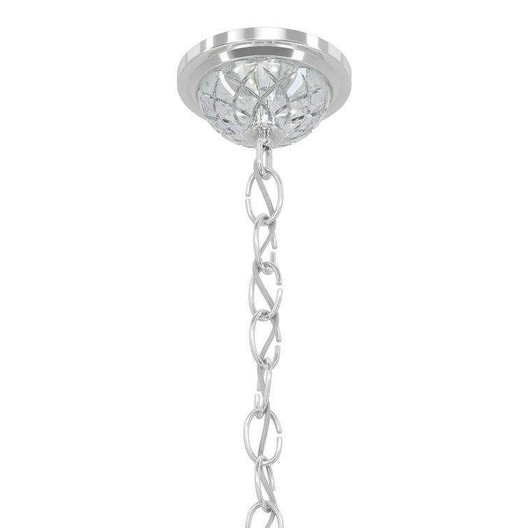 Arlington 8-Light Polished Silver Crystal Chandelier