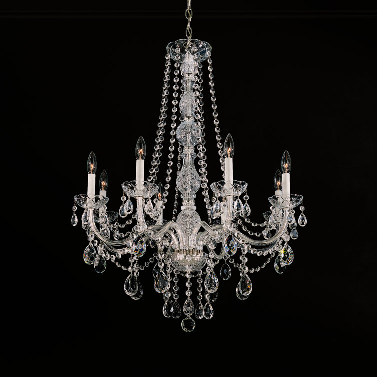 Arlington 15-Light Polished Silver Crystal Chandelier