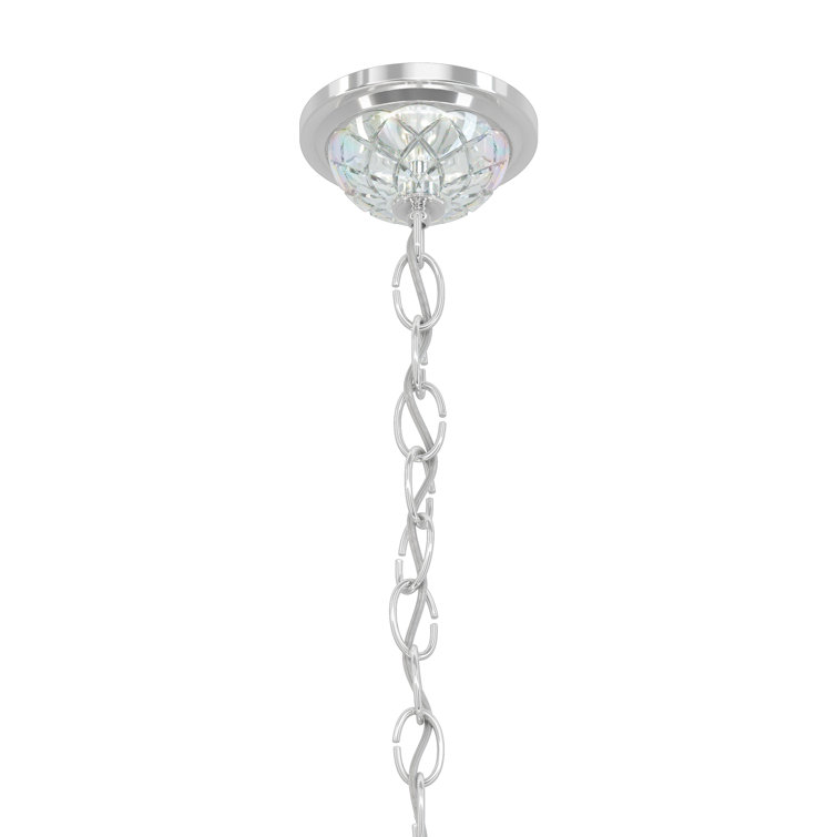 Arlington 15-Light Polished Silver Crystal Chandelier