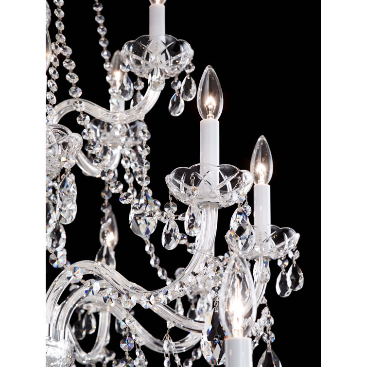 Arlington Heritage Clear Crystal 25-Light Polished Silver Chandelier
