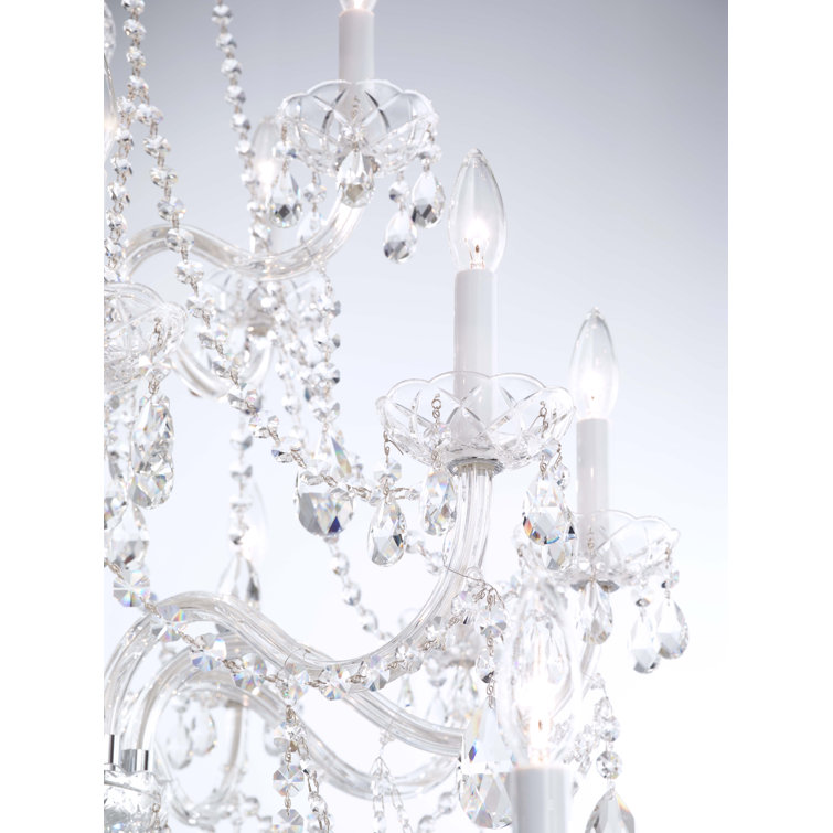 Arlington Heritage Clear Crystal 25-Light Polished Silver Chandelier