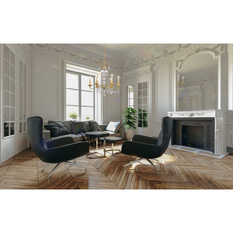 Helenia Black Crystal 6-Light Chandelier