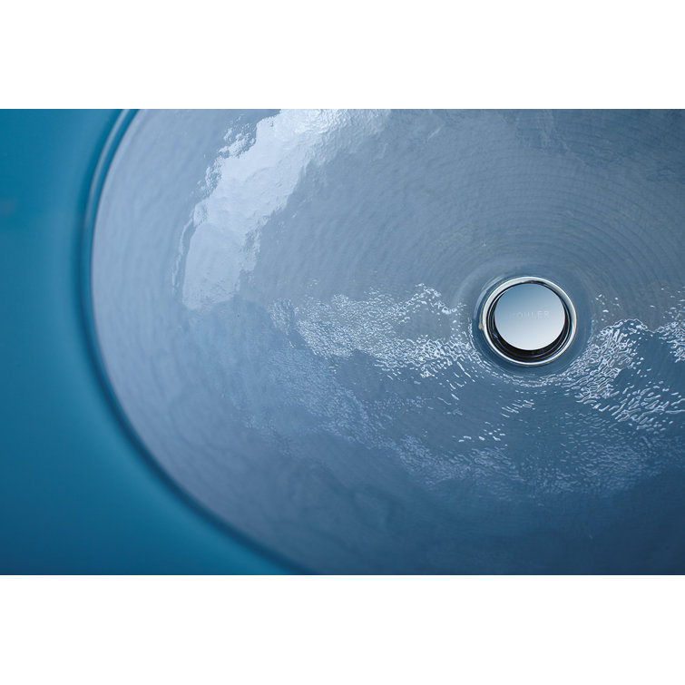 Translucent Sapphire Glass Undermount Bathroom Sink