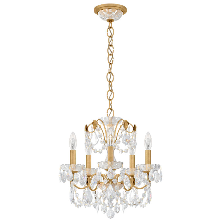 Heirloom Gold Mini Crystal 5-Light Chandelier