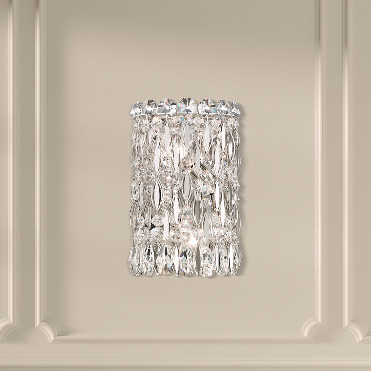 Stainless Steel Crystal Cylinder Wall Sconce