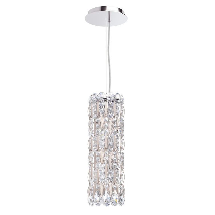 Sarella Antique Silver 3-Light Crystal Pendant with Heritage Clear Beads